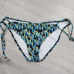 Gossip Swimsuit Bottom Scrunched Black Blue And Green
